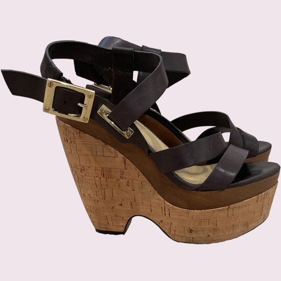 Rachel Zoe Sharon Platform Wedges Sz 7 Euc